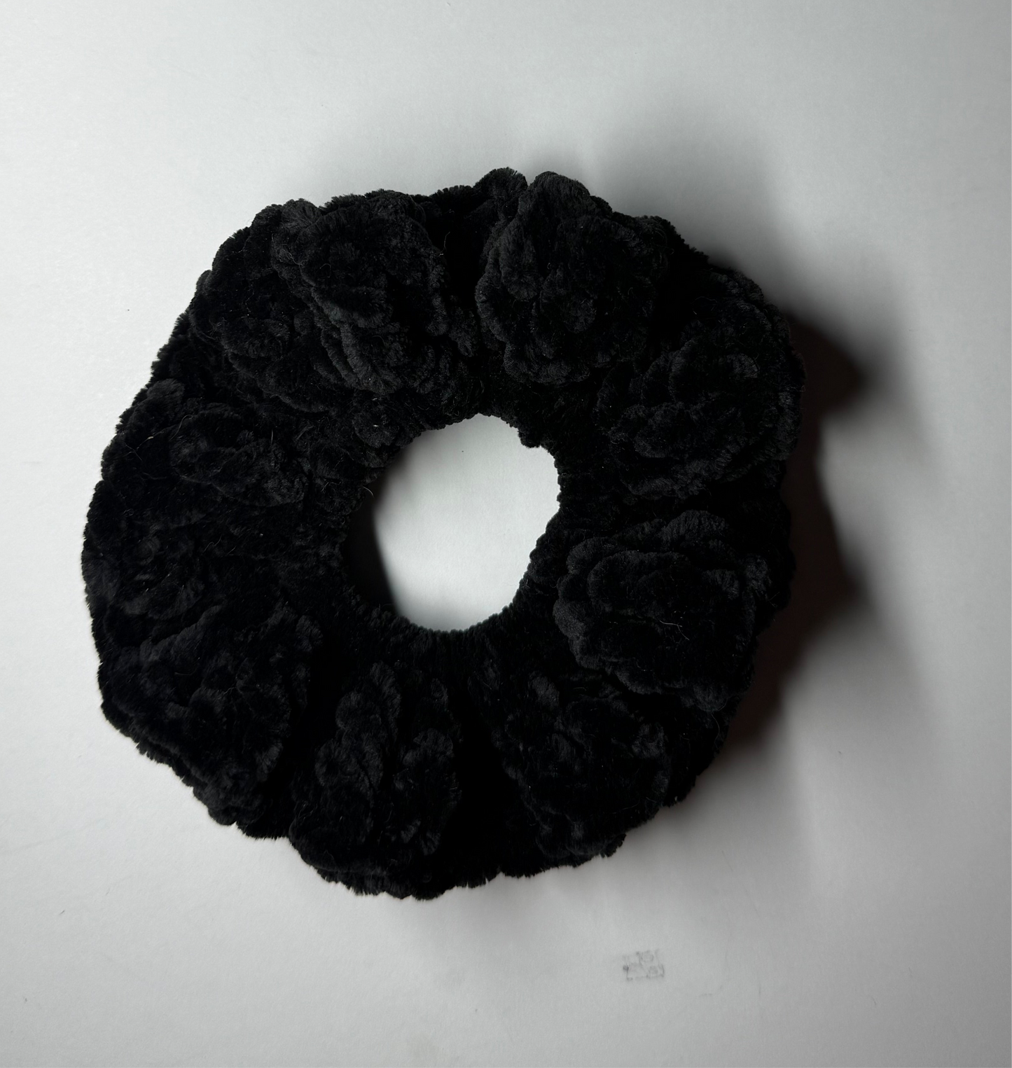 Black velvet scrunchie